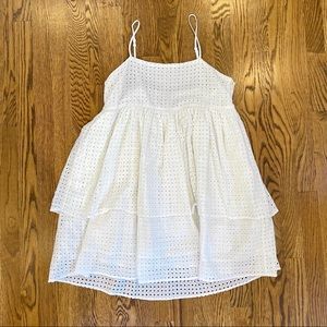 Tiered White Babydoll Dress